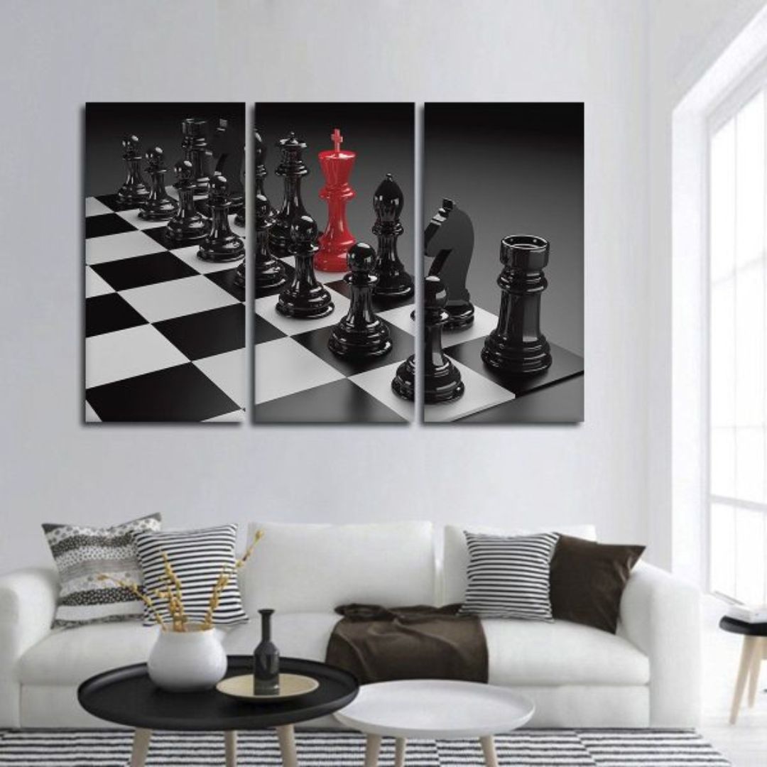 Chess Metal Wall Art Set