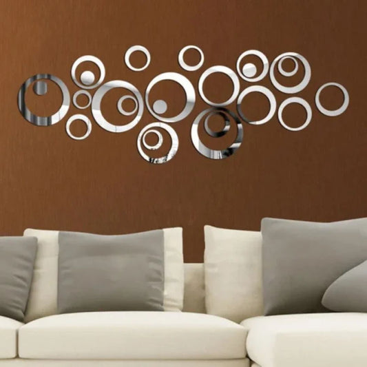 24 Pcs Acrylic Mirror 3d Wall Stickers