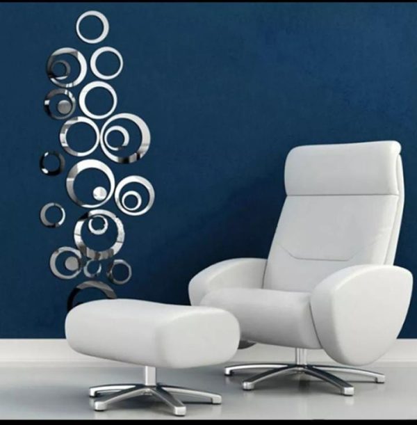 24 Pcs Acrylic Mirror 3d Wall Stickers