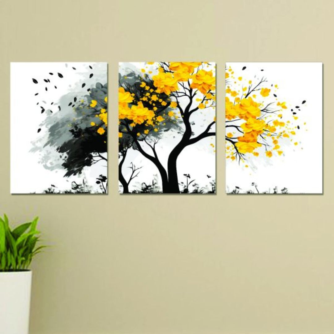 Set Of 3 Wall Art Wooden