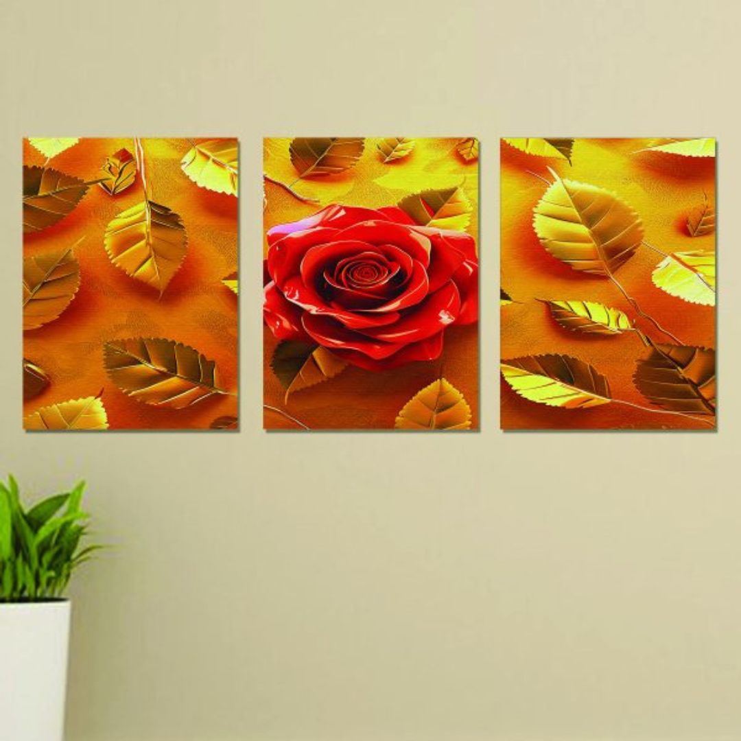 Set Of 3 Wall Art Wooden