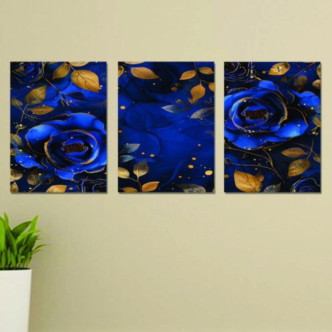Set Of 3 Wall Art Wooden