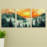 Set Of 3 Wall Art Wooden