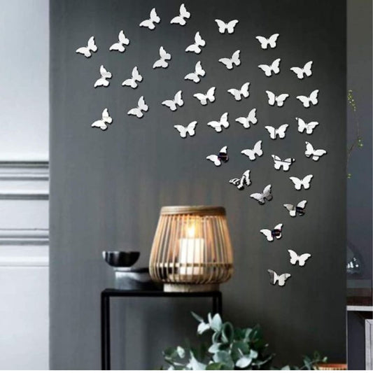(pack Of 30) 3d Acrylic Butterfly Wall Decoration