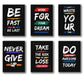 Set Of 6 Motivational Wooden Canvas Frames