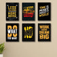 Set Of 6 Motivational Wooden Canvas