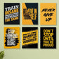 Set Of 6 Motivational Wooden Canvas Frames