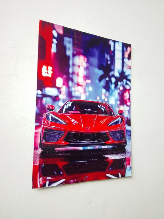 Metal Wall Art, Car Design Metal Printed Wall Decor