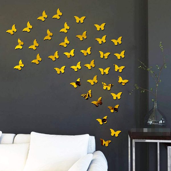 (pack Of 30) 3d Acrylic Butterfly Wall Decoration