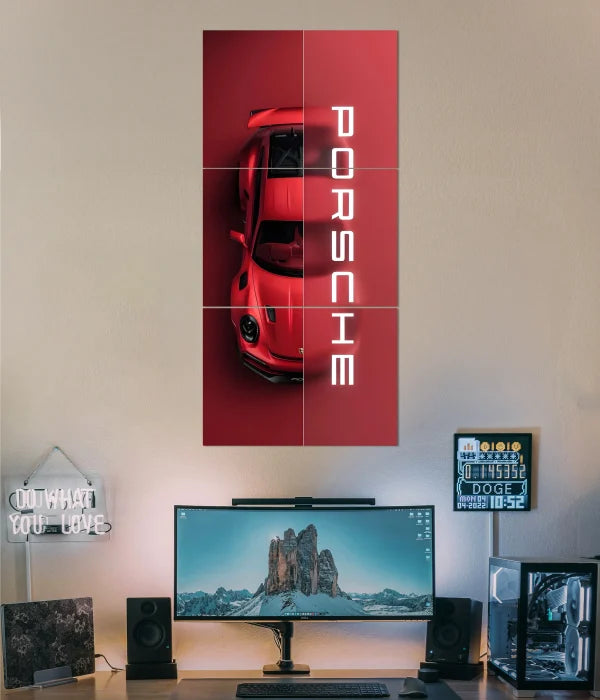 Set Of 4 Car Design Sticky Photo Tiles
