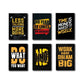 Set Of 6 Motivational Wooden Canvas